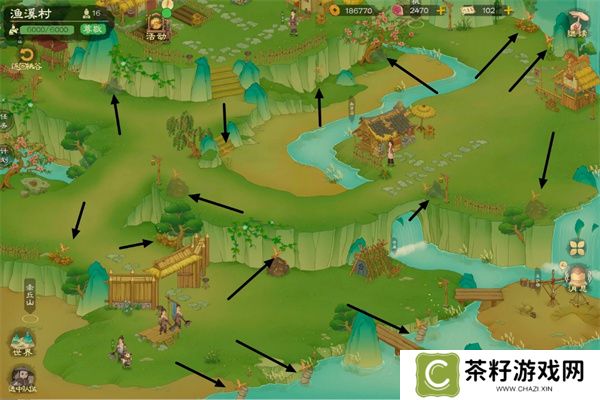 桃源记2鱼溪村精卫放置点位分享